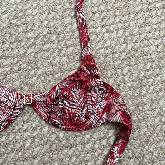 La Perla bikini swim top red white gold size 6 NWT - Picture 7 of 9